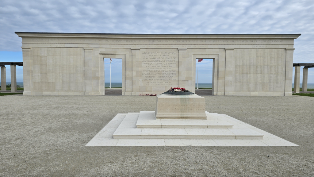 General view of names on memorial
